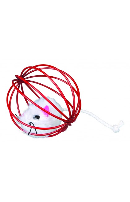 24 souris peluche avec balle métal