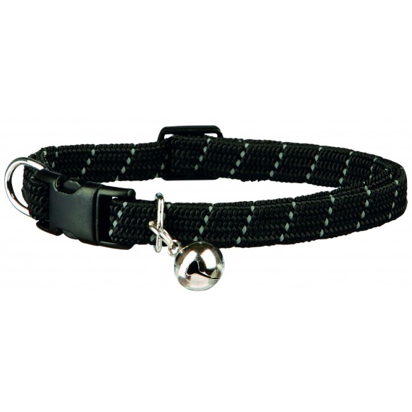 Collier chat réfléchissant nylon