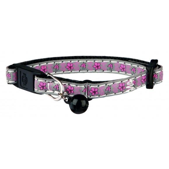 Collier chaton nylon réfléchissant