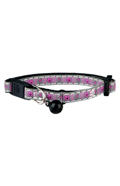 Collier chaton nylon réfléchissant