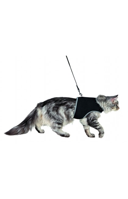 Harnais doux avec laisse pour chats XL 1,20 m