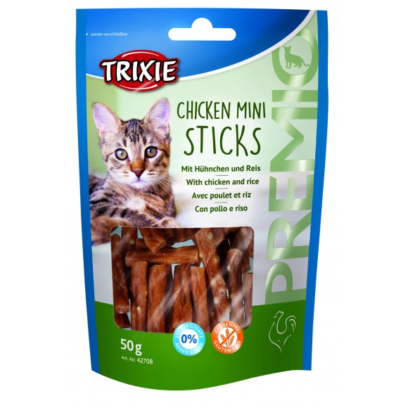 PREMIO Mini Sticks poulet/riz 50 g