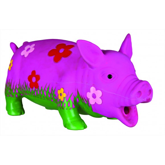 Cochon avec fleurs avec son original latex