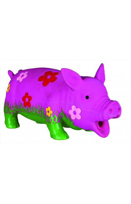 Cochon avec fleurs avec son original latex